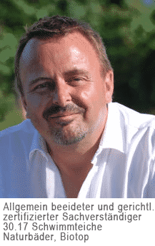 Helmut Zangl ist Sachverständiger für Teiche & Biotope