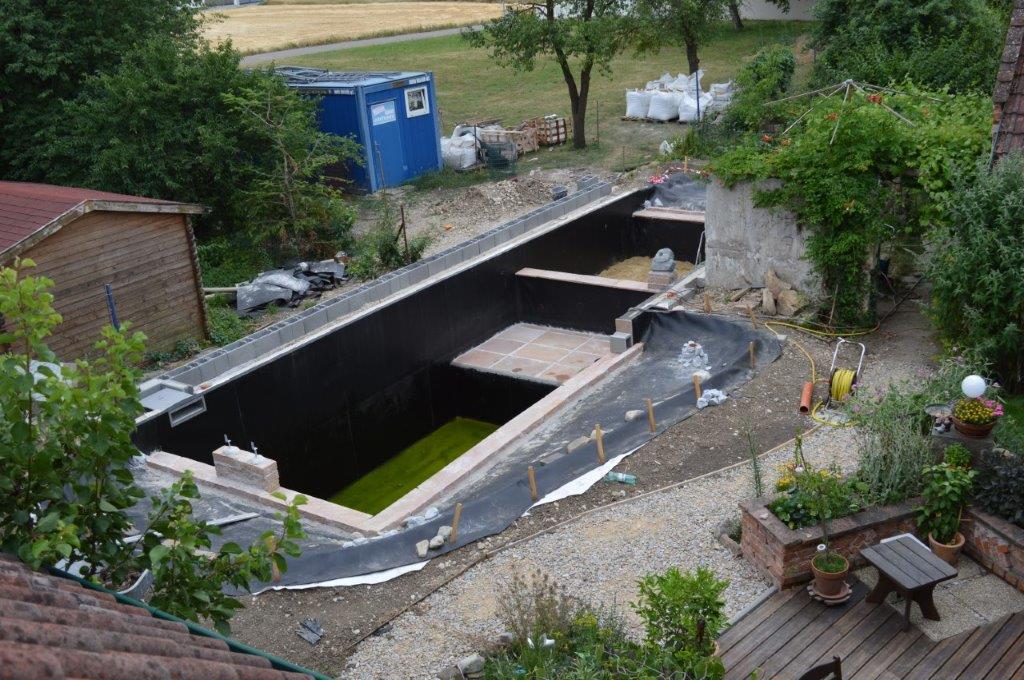 Folie für Schwimmteich selbst legen
